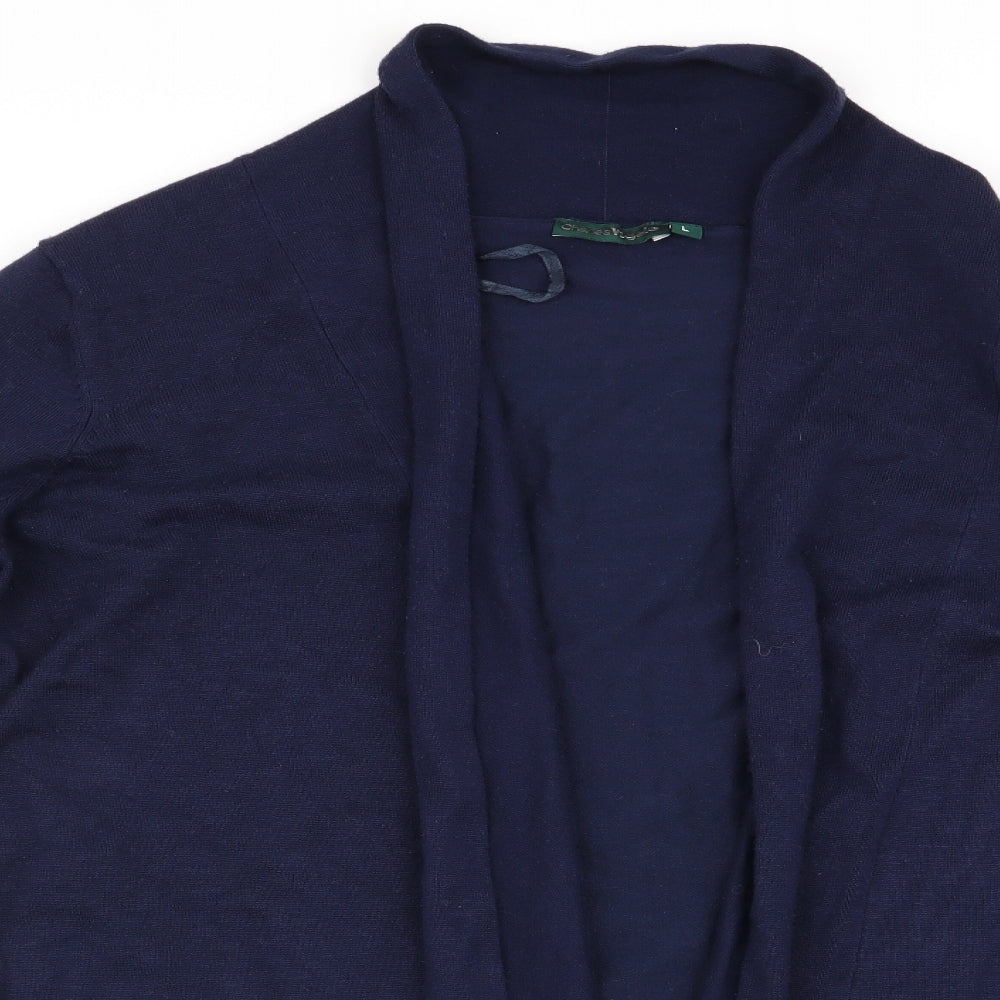 Charles Vogele Womens Blue   Cardigan Jumper Size L  - Longline Cardigan