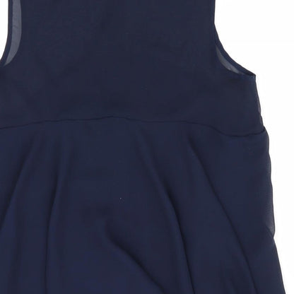 Womens UK Size 10 Atmosphere Blue Basic Button-Up