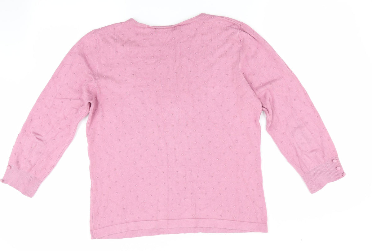 Back view of Hampton Republic women’s pink polka dot jumper, size S