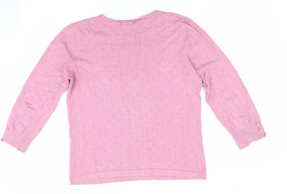 Back view of Hampton Republic women’s pink polka dot jumper, size S