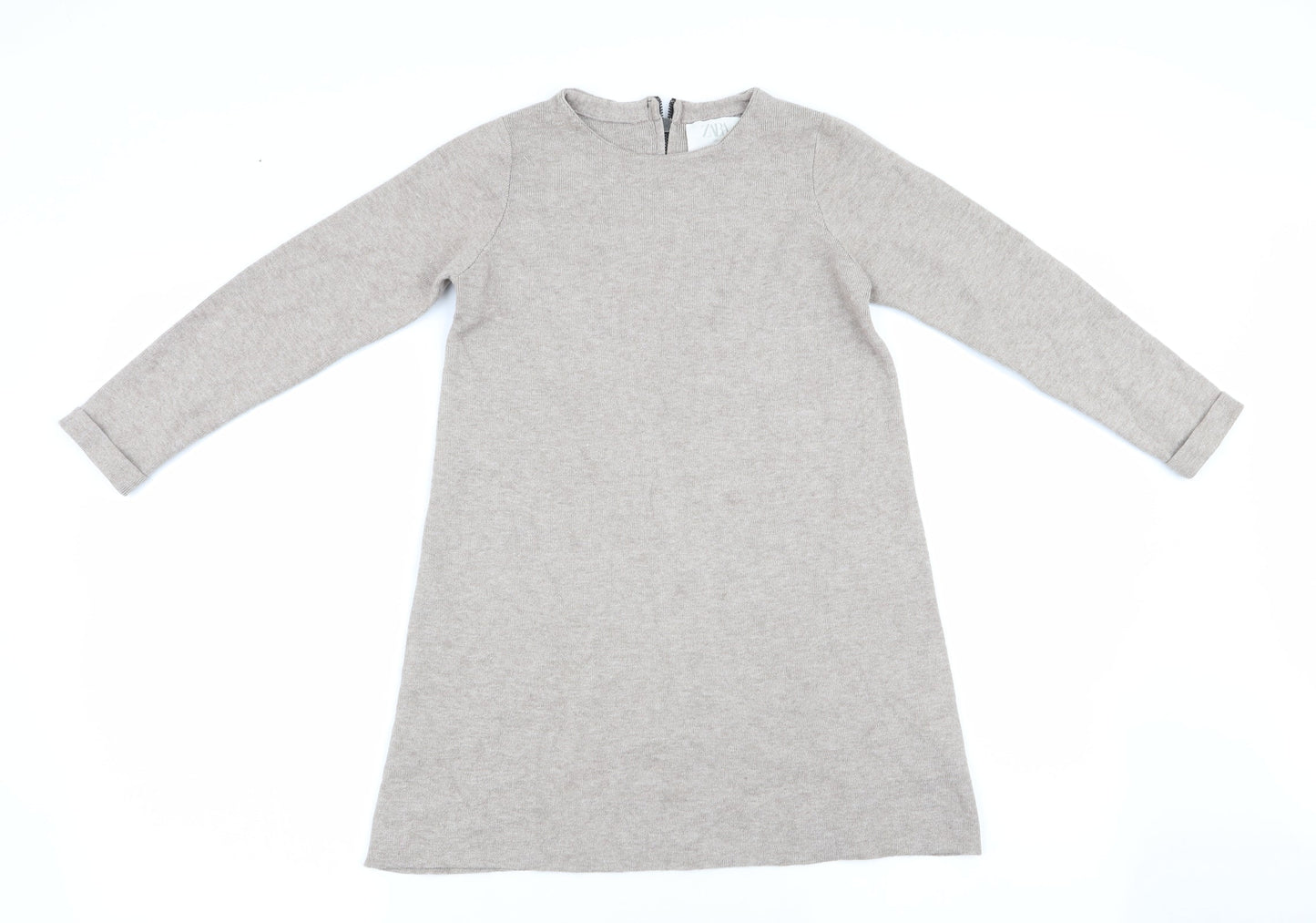 Womens UK Size 8 Zara Beige Pullover Jumper
