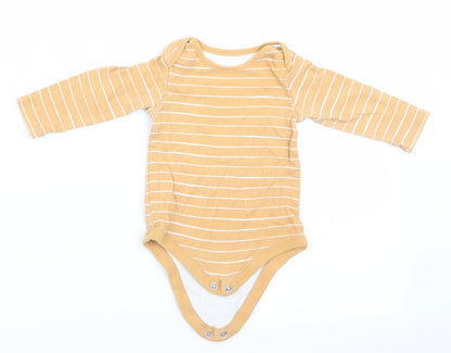 TU Boys Gold Striped  Romper One-Piece Size 3-6 Months