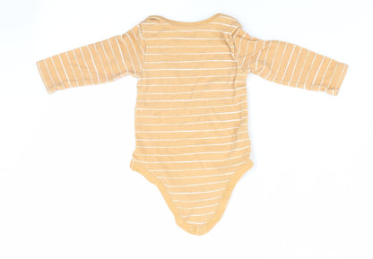 TU Boys Gold Striped  Romper One-Piece Size 3-6 Months