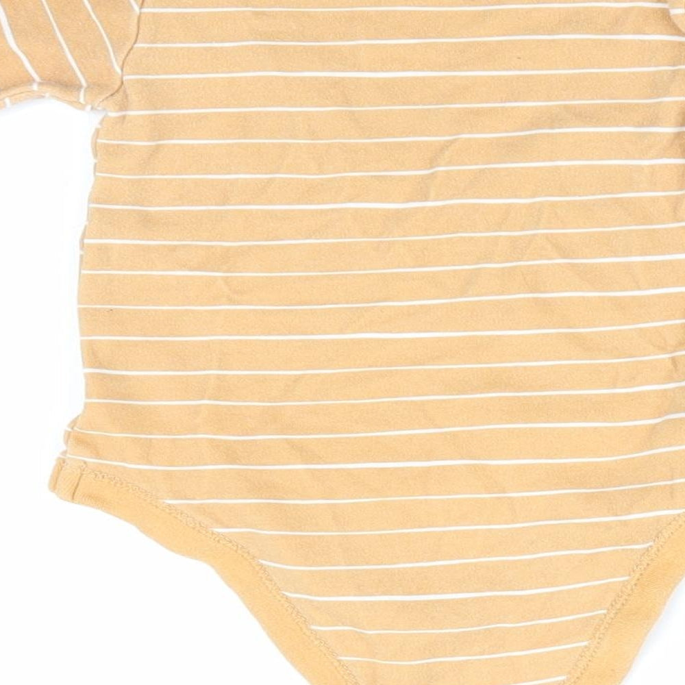 TU Boys Gold Striped  Romper One-Piece Size 3-6 Months