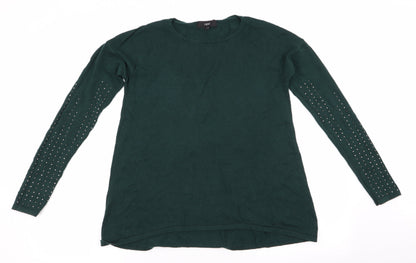 Womens UK Size 6 NEXT Green Pullover Jumper