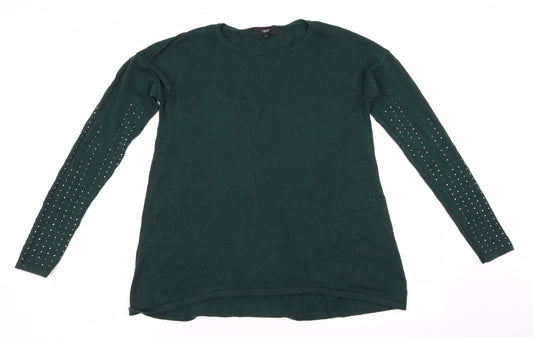 Womens UK Size 6 NEXT Green Pullover Jumper