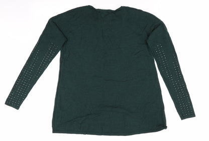 Womens UK Size 6 NEXT Green Pullover Jumper