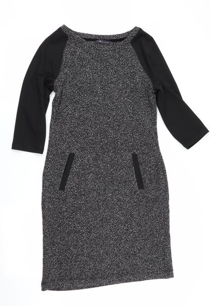 Marks and Spencer Womens Grey Colourblock  Bodycon  Size 10
