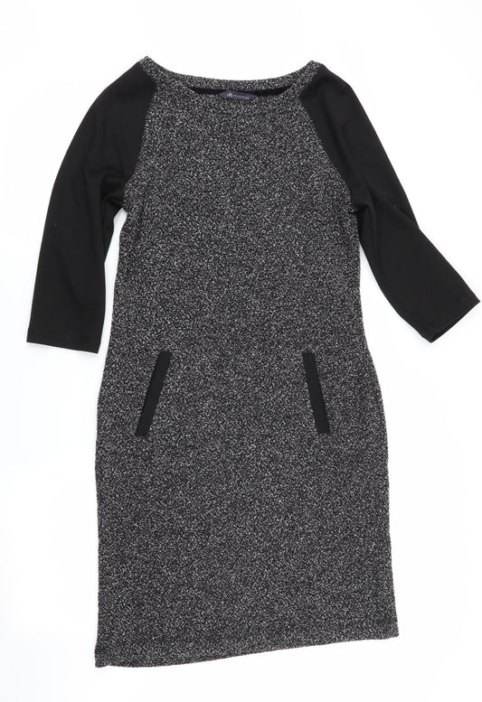 Marks and Spencer Womens Grey Colourblock  Bodycon  Size 10