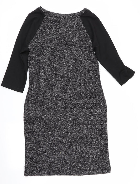 Marks and Spencer Womens Grey Colourblock  Bodycon  Size 10
