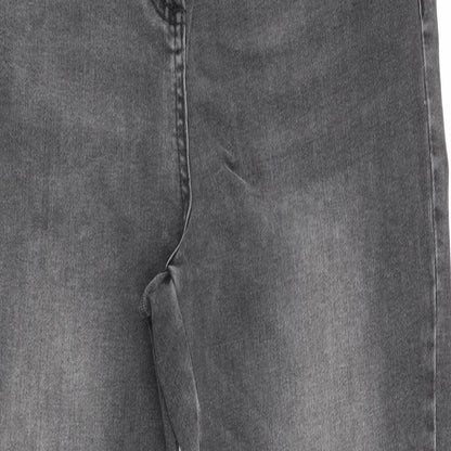 NEXT Womens Black   Skinny Jeans  L26 in - Lace Hems