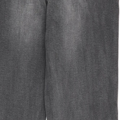 NEXT Womens Black   Skinny Jeans  L26 in - Lace Hems