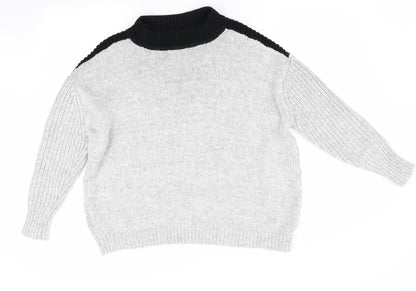 Womens UK Size M Papaya Grey Pullover Jumper
