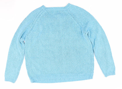 Womens UK Size  Indigo Blue Pullover Jumper