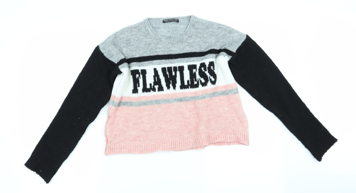 Select Girls Black   Pullover Jumper Size 10-11 Years  - Flawless
