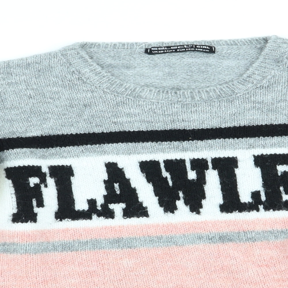 Select Girls Black   Pullover Jumper Size 10-11 Years  - Flawless