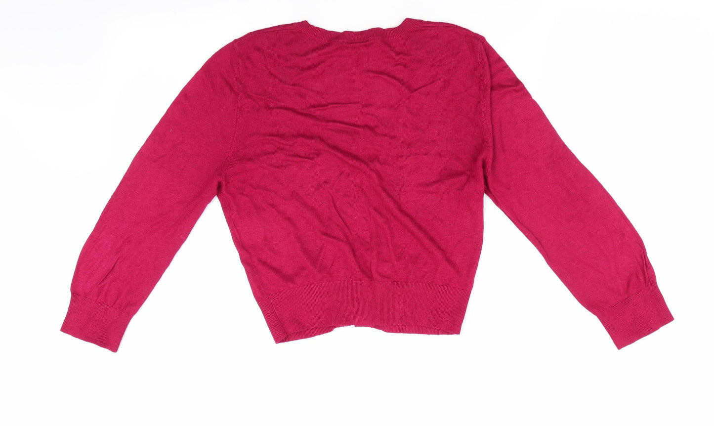 Womens UK Size L Sisley Red Cardigan Jumper