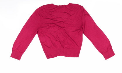 Womens UK Size L Sisley Red Cardigan Jumper