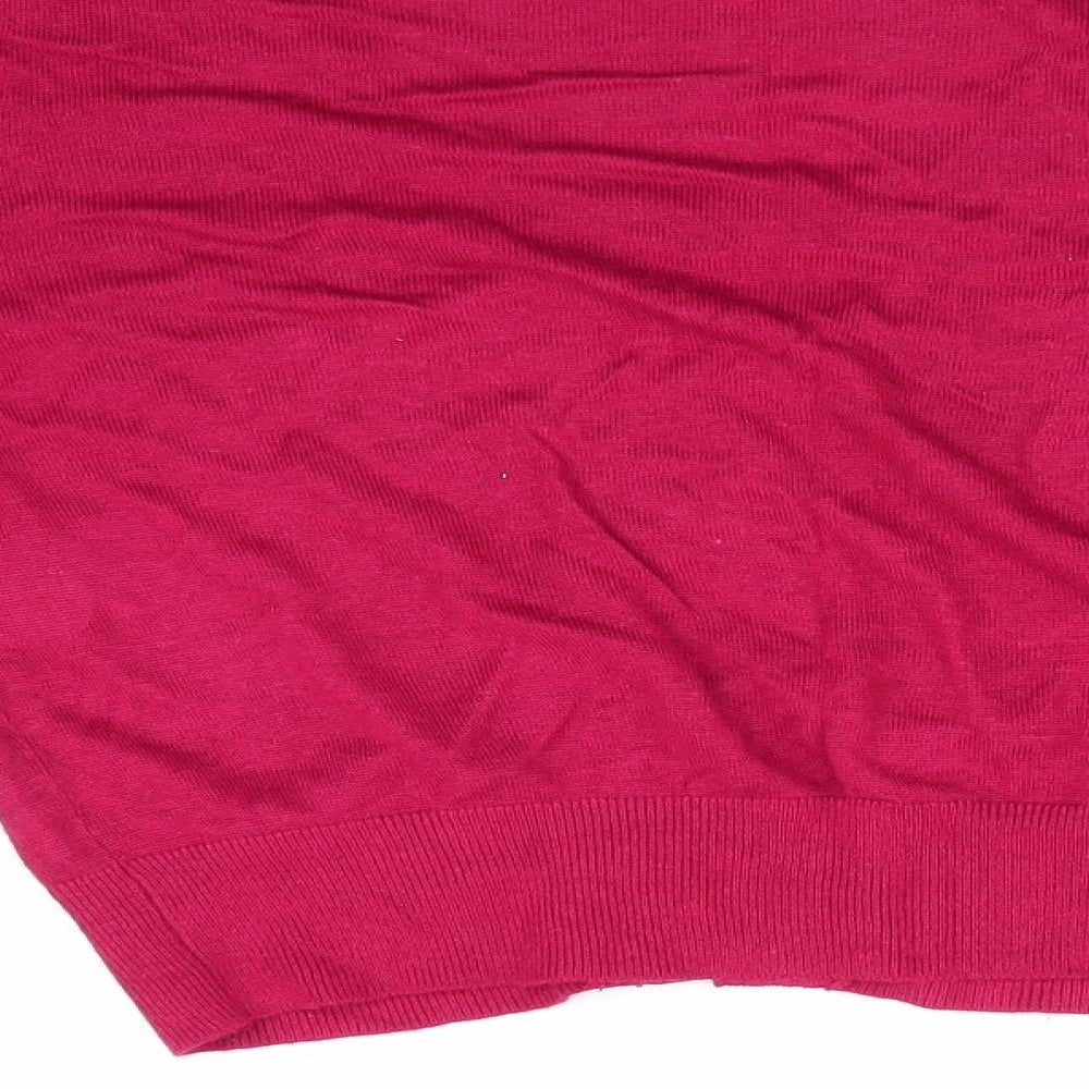 Womens UK Size L Sisley Red Cardigan Jumper