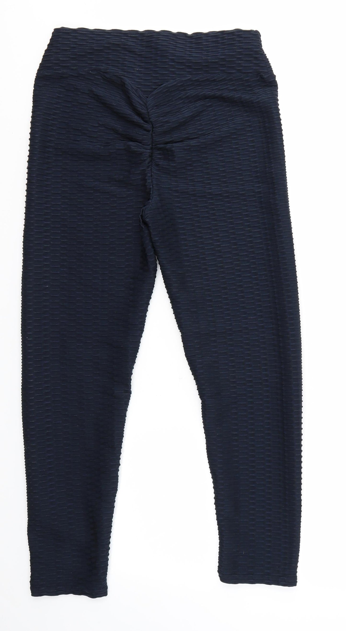 Womens UK Size L Preworn Regular Fit Dress Pants Blue Trousers