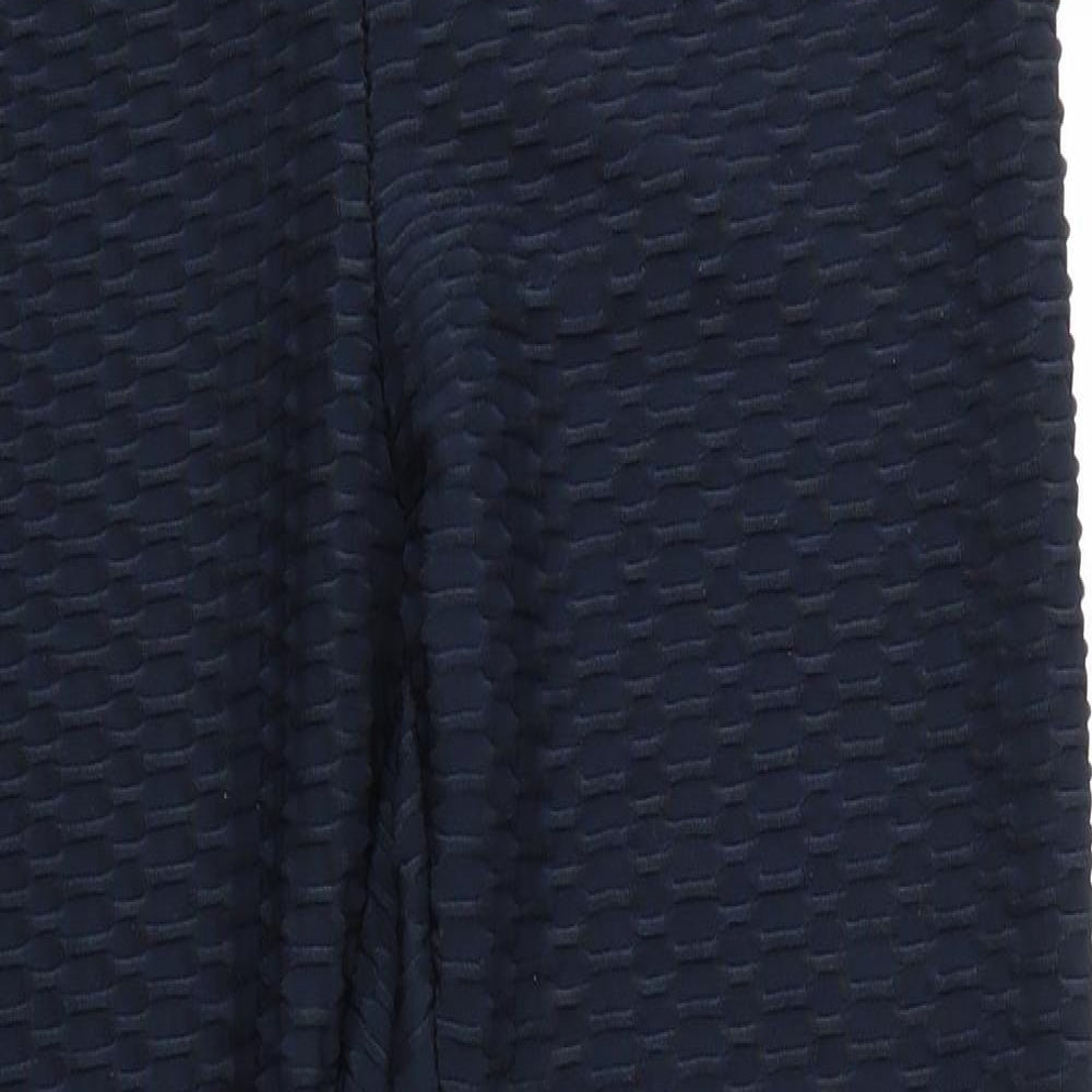 Womens UK Size L Preworn Regular Fit Dress Pants Blue Trousers