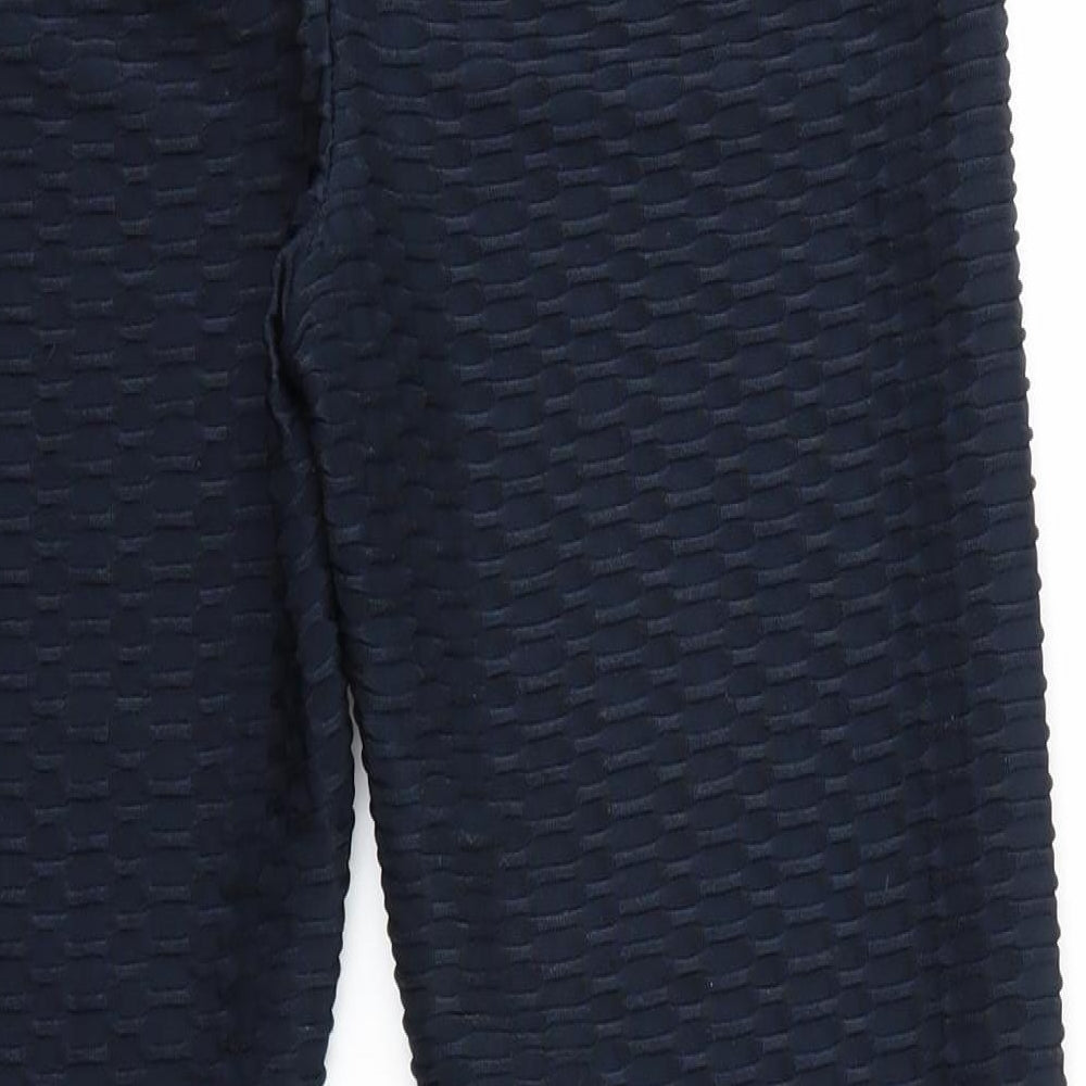 Womens UK Size L Preworn Regular Fit Dress Pants Blue Trousers