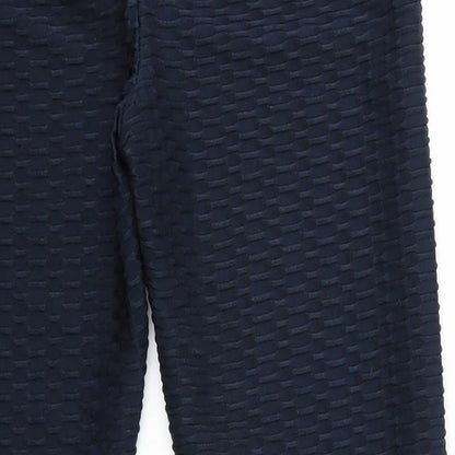 Womens UK Size L Preworn Regular Fit Dress Pants Blue Trousers