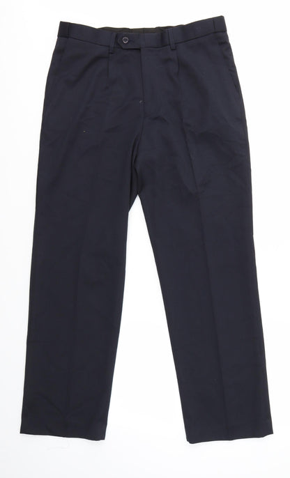 Preworn Mens Blue   Dress Pants Trousers Size 34 in L29 in