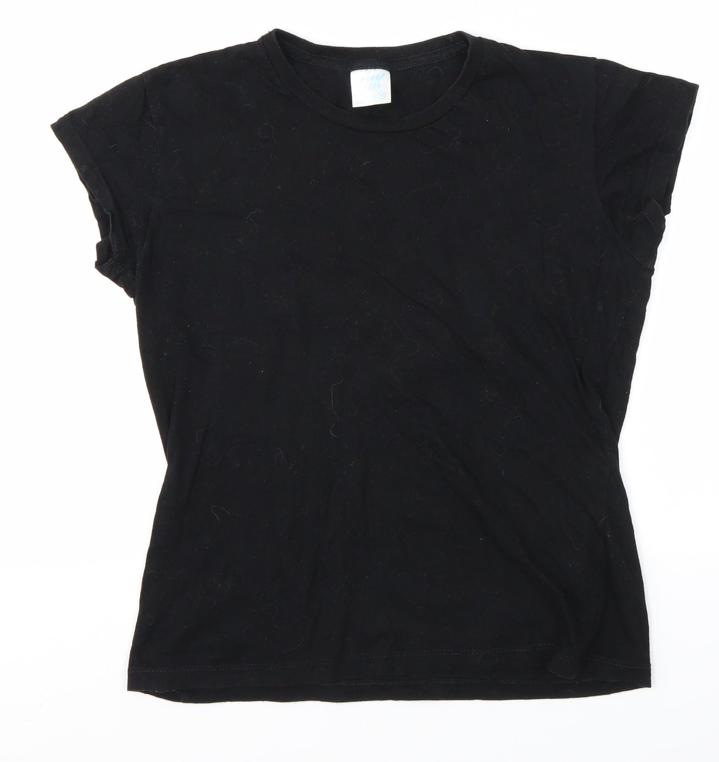 Womens UK Size M JHK Black Basic T-Shirt