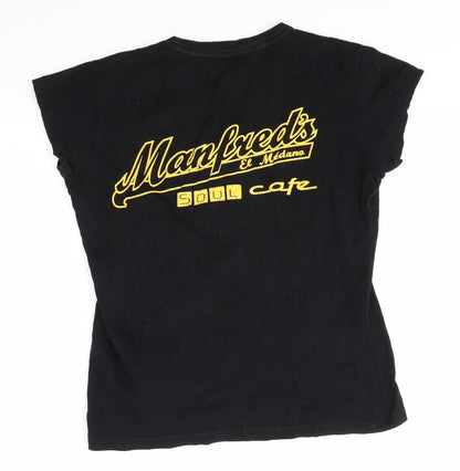 Womens UK Size M JHK Black Basic T-Shirt