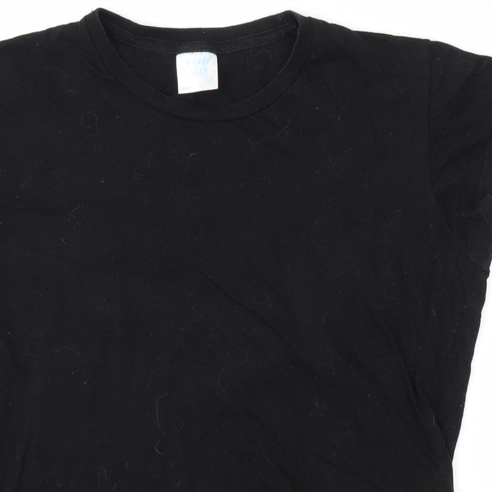 Womens UK Size M JHK Black Basic T-Shirt