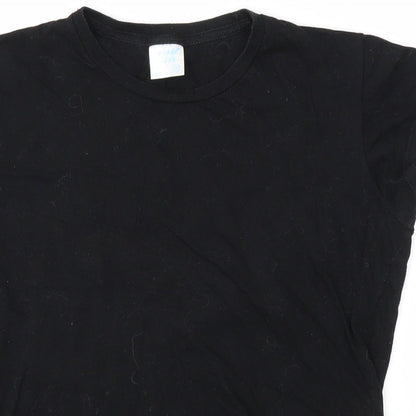 Womens UK Size M JHK Black Basic T-Shirt