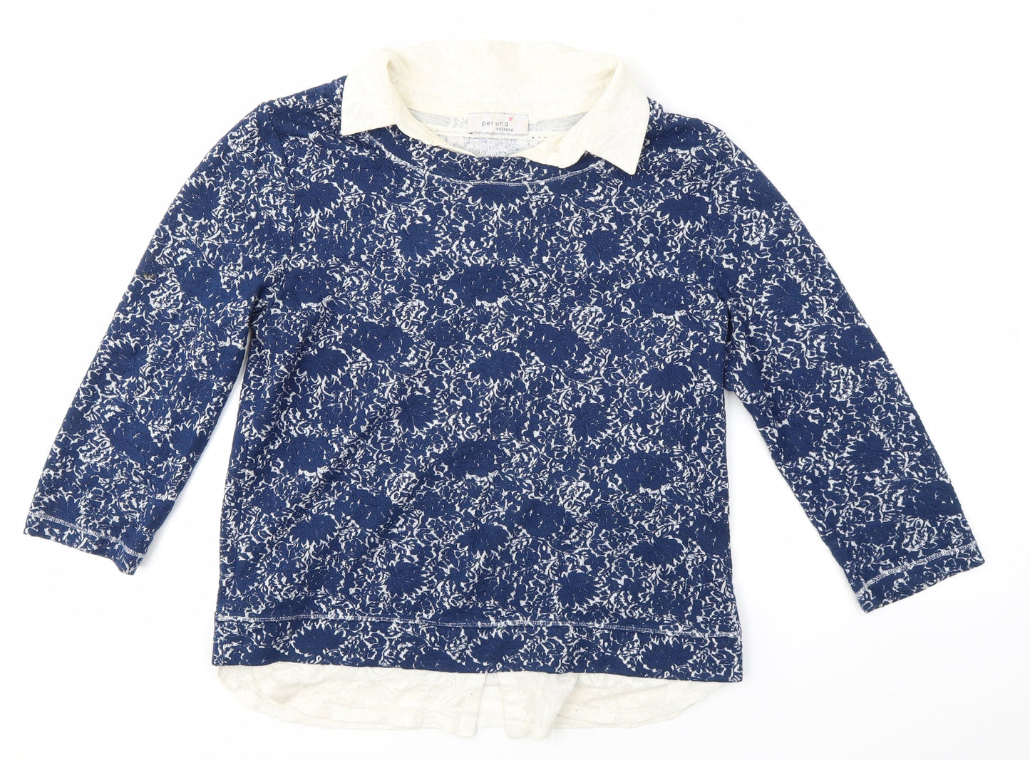 Womens UK Size 10 M&S Blue Pullover Jumper