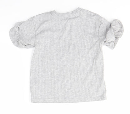 Back view of George girls’ grey basic blouse, size 6-7, years