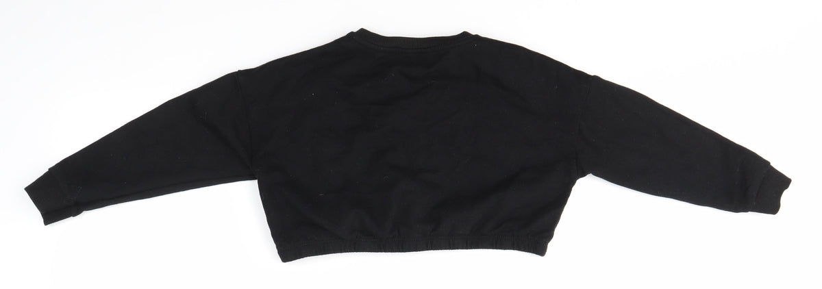 Back view of Primark girls’ black jumper, size 8-9, years
