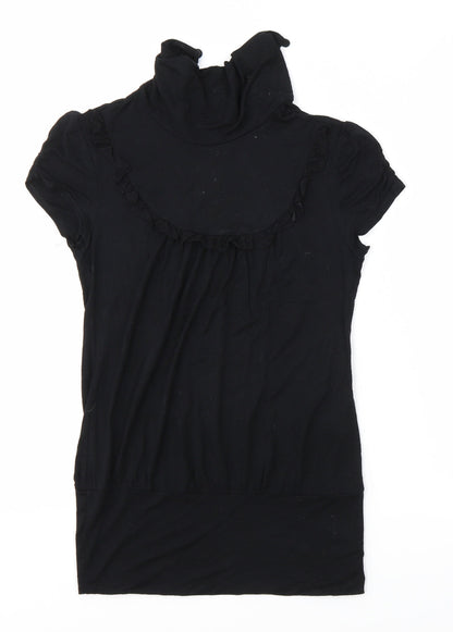 Womens UK Size 6 Dorothy Perkins Black Basic Blouse