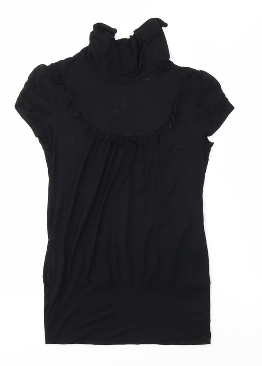 Womens UK Size 6 Dorothy Perkins Black Basic Blouse