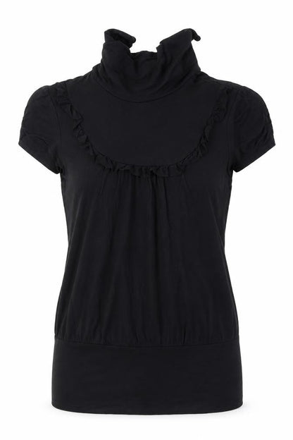 Womens UK Size 6 Dorothy Perkins Black Basic Blouse