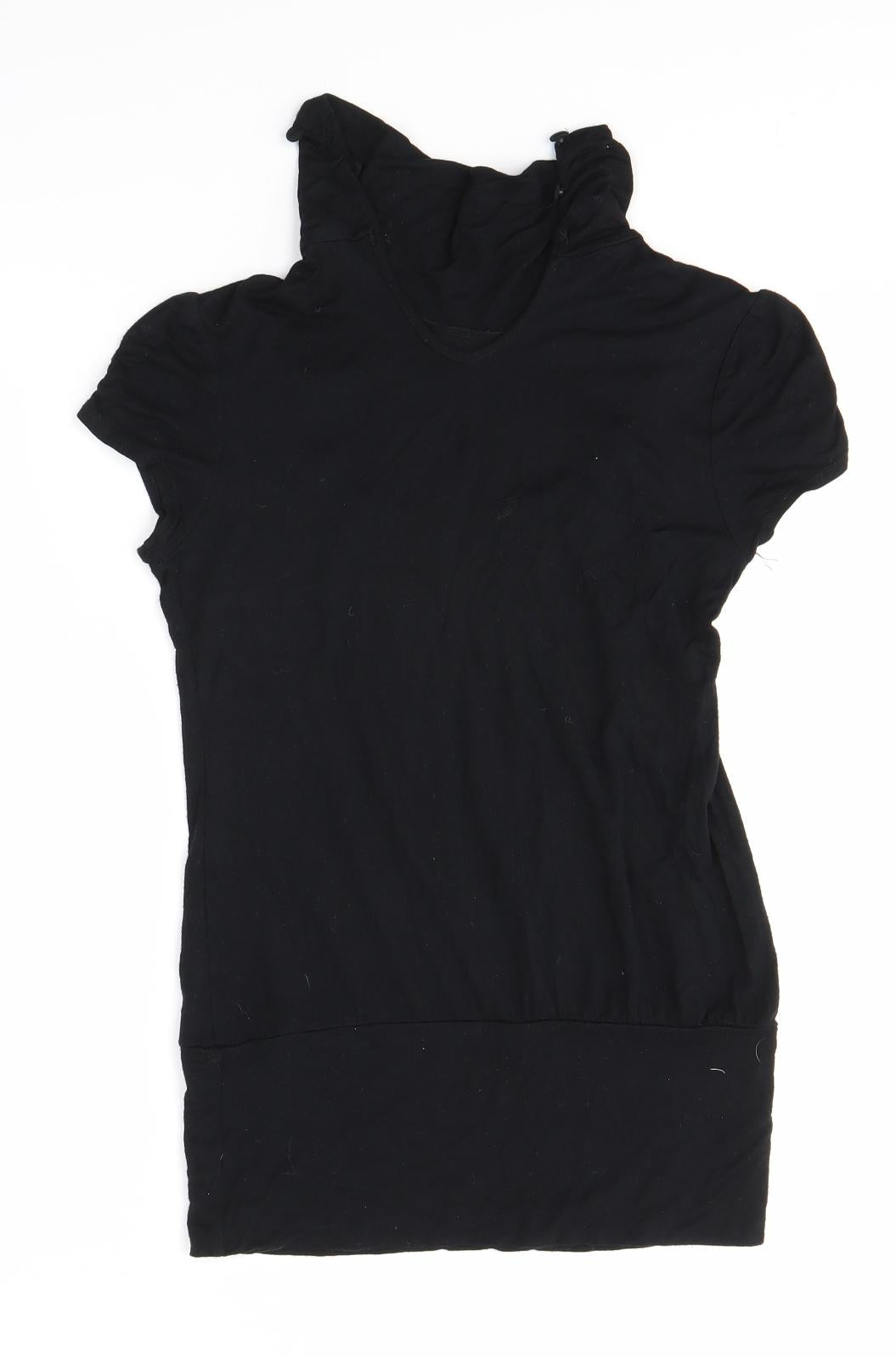 Womens UK Size 6 Dorothy Perkins Black Basic Blouse