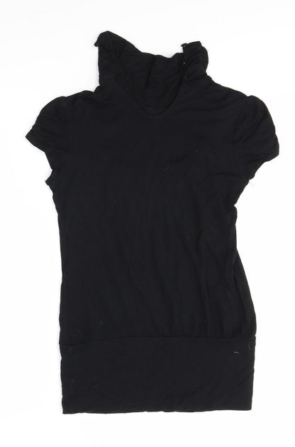 Womens UK Size 6 Dorothy Perkins Black Basic Blouse