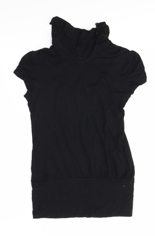 Womens UK Size 6 Dorothy Perkins Black Basic Blouse