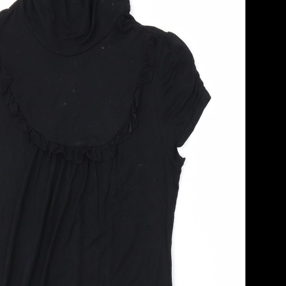 Womens UK Size 6 Dorothy Perkins Black Basic Blouse