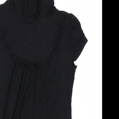 Womens UK Size 6 Dorothy Perkins Black Basic Blouse