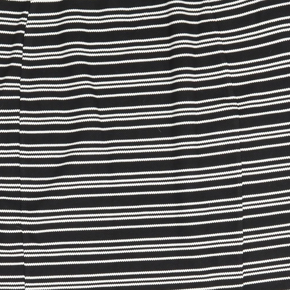 Matalan Womens Black Striped  Straight & Pencil Skirt Size 12