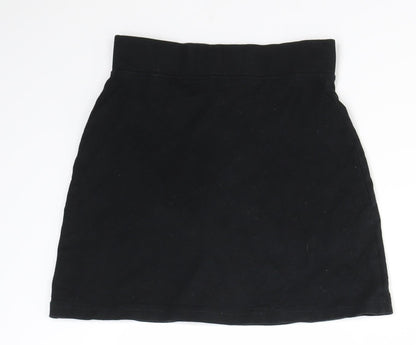 George Girls Black   A-Line Skirt Size 8-9 Years - SCHOOLWEAR