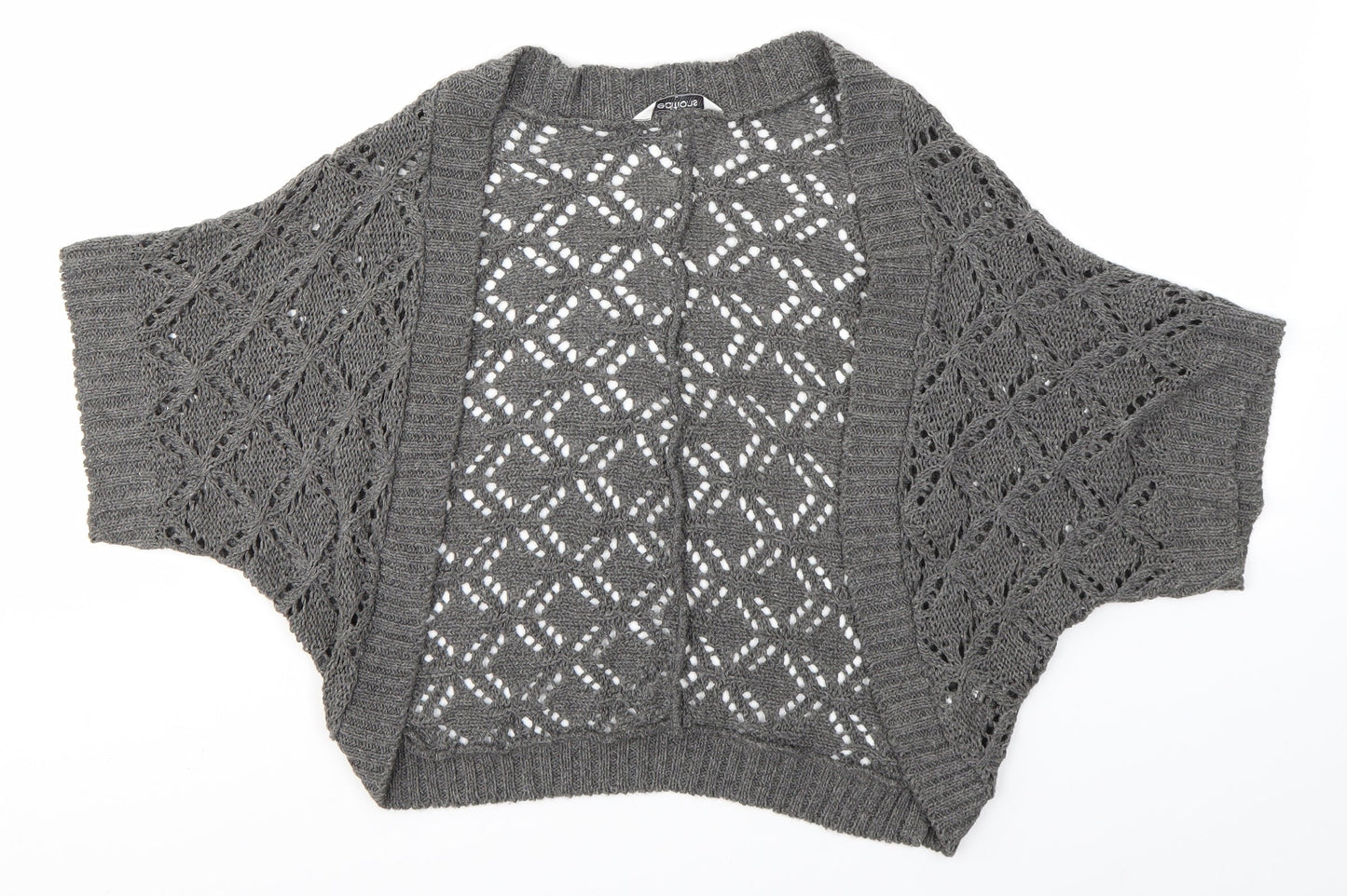 Womens UK Size L Editions Grey Cardigan Jumper