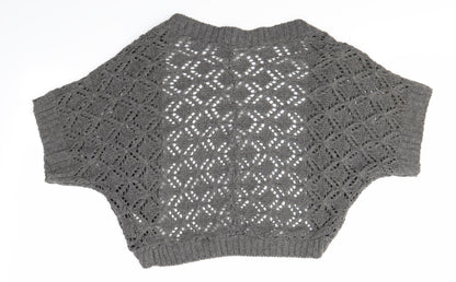 Womens UK Size L Editions Grey Cardigan Jumper