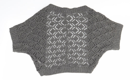 Womens UK Size L Editions Grey Cardigan Jumper