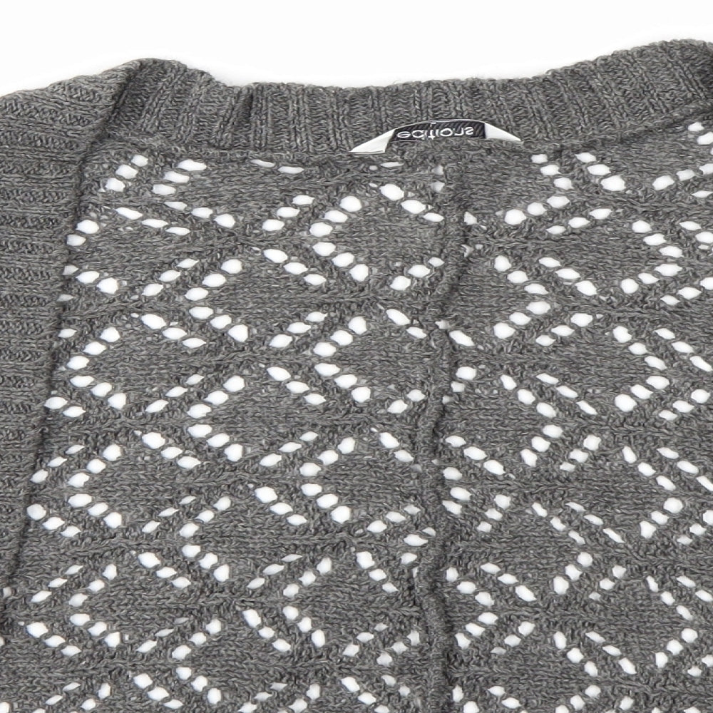 Womens UK Size L Editions Grey Cardigan Jumper