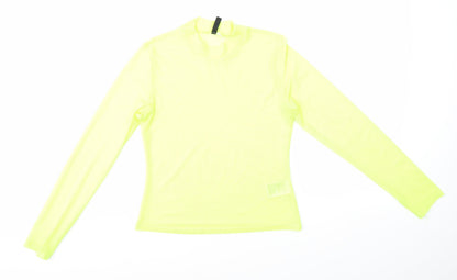 H&M Womens Yellow   Basic Blouse Size M